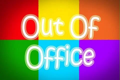 Out of office concept Stock Illustration