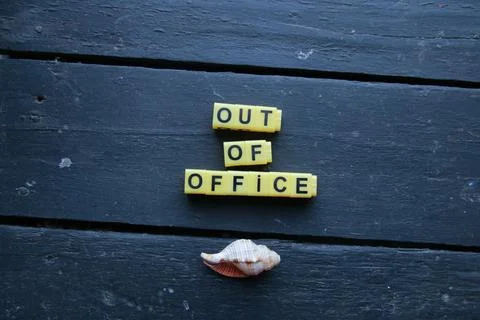 Out of office creative concept Stock Photos