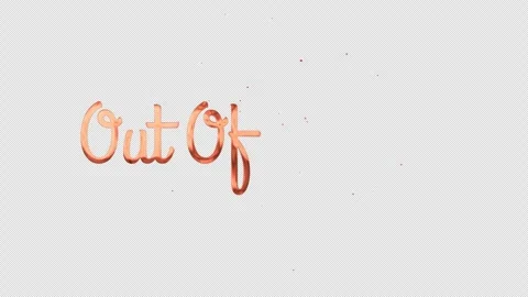 Out Off Office Handwriting Animation Orange Coral 4K Transparent Background Stock Footage 339348162