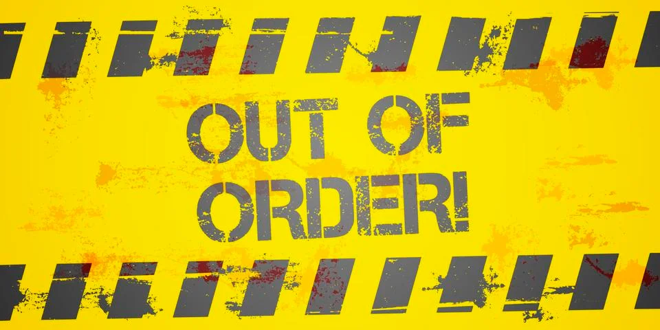 Out Of Order Stock Illustration