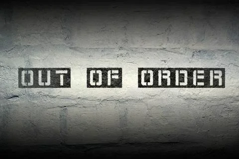 Out of order Stock Illustration