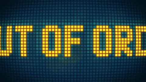 Out of order, Led Display message Stock Footage 84952801