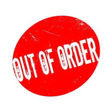Out Of Order rubber stamp Stock Illustration