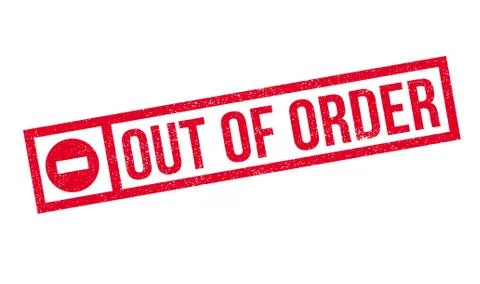Out Of Order rubber stamp Illustrazione stock