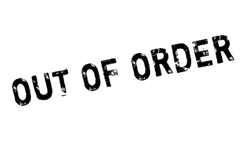 Out Of Order rubber stamp Illustrazione stock
