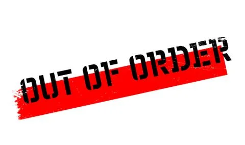 Out Of Order rubber stamp Illustrazione stock