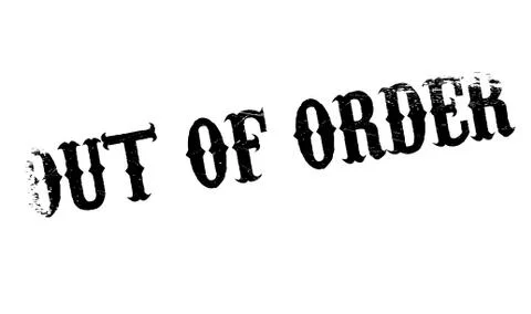 Out Of Order rubber stamp Illustrazione stock