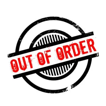 Out Of Order rubber stamp 스톡 일러스트