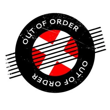 Out Of Order rubber stamp Illustrazione stock