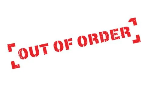 Out Of Order rubber stamp Stock Illustration