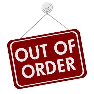 Out of order sign Stock Illustration