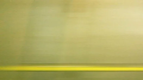 Out side view of Underground train run through the tunnel Stock Footage 94147918