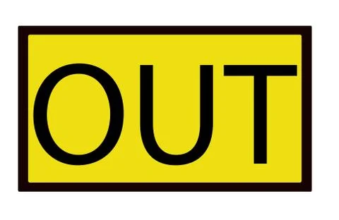 Out sign Stock Illustration