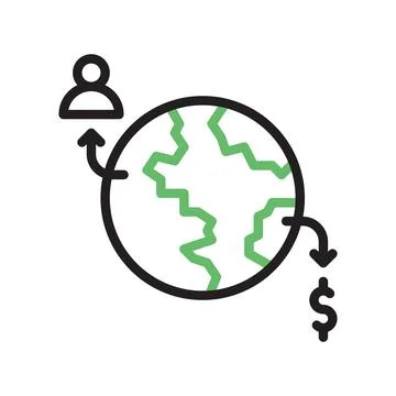 Out Source icon vector image. Stock Illustration