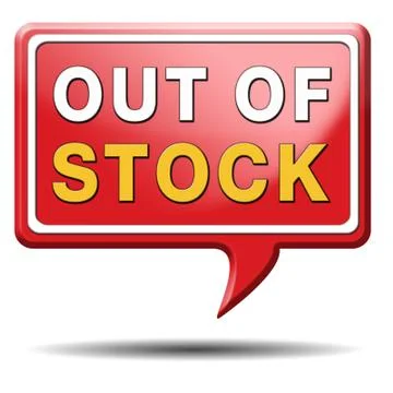 Out of stock Stock Illustration