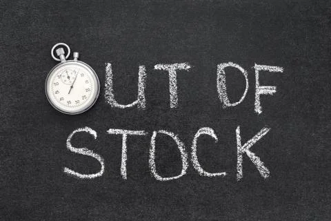 Out of stock Foto stock