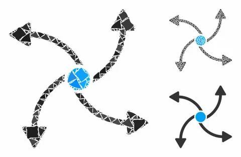 Out swirl direction Composition Icon of Tuberous Elements Stock Illustration