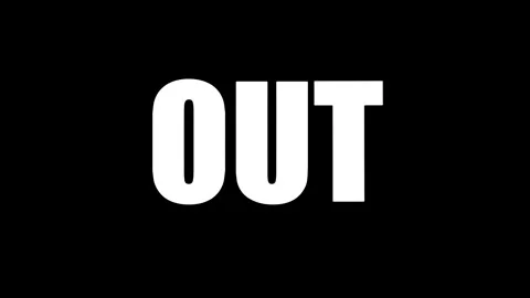 Out text effect animation vedio file for football matches on black background Stock Footage 287617227