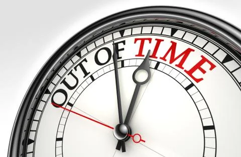Out of time concept clock Stock Illustration