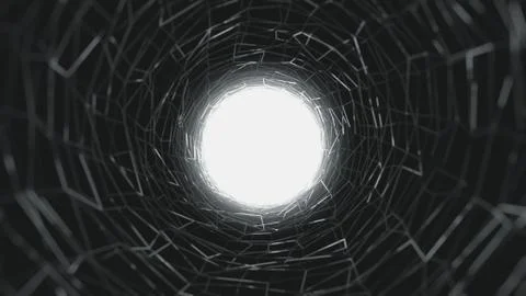 Out of the tunnel black background Illustrazione stock