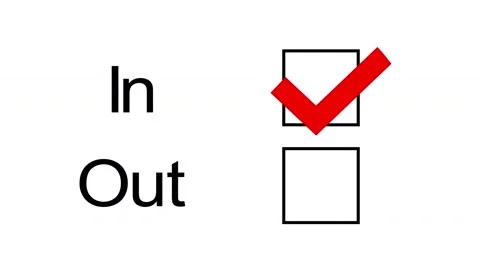 In out vote concept in ticked referendum Stock Footage 62184140