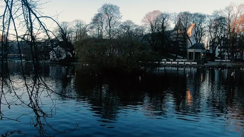 Out in the water Stock Footage 125697396