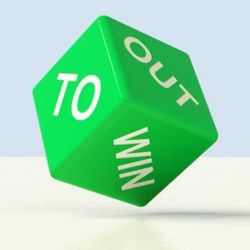 Out to win dice representing desire to achieve 스톡 일러스트