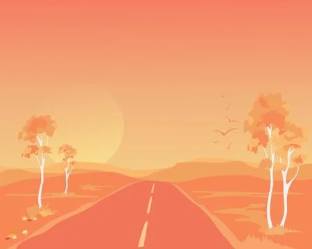 Outback abstract Stock Illustration