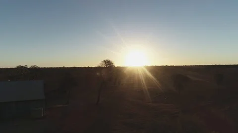 Outback Aussie Sunset Stock Footage 92522559