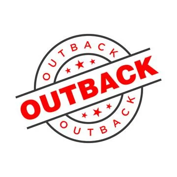 Outback Letter Rubber Stamp Vector Design Template Stock Illustration