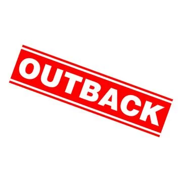 Outback Letter Rubber Stamp Vector Design Template Stock Illustration