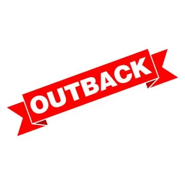 Outback Letter Rubber Stamp Vector Design Template Stock Illustration