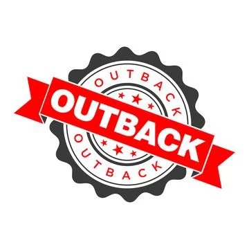 Outback Letter Rubber Stamp Vector Design Template Stock Illustration
