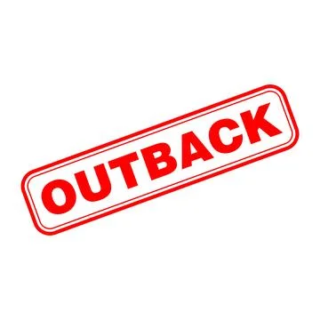 Outback Letter Rubber Stamp Vector Design Template Stock Illustration