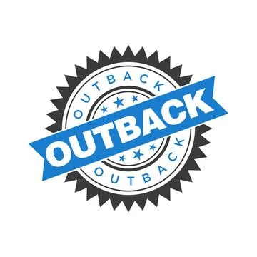 Outback Letter Rubber Stamp Vector Design Template Stock Illustration
