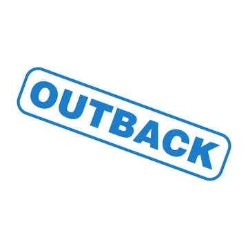 Outback Letter Rubber Stamp Vector Design Template Stock Illustration