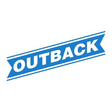 Outback Letter Rubber Stamp Vector Design Template Stock Illustration