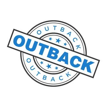 Outback Letter Rubber Stamp Vector Design Template Stock Illustration