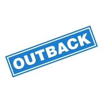 Outback Letter Rubber Stamp Vector Design Template Stock Illustration