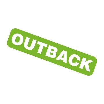 Outback Letter Rubber Stamp Vector Design Template Stock Illustration