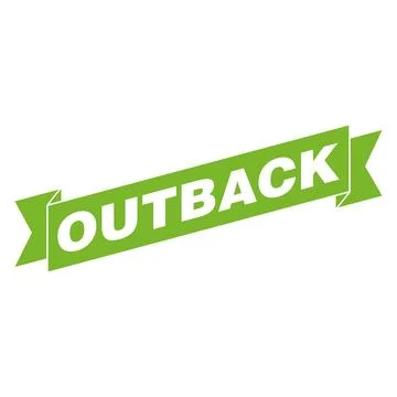 Outback Letter Rubber Stamp Vector Design Template Stock Illustration