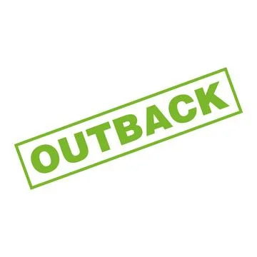 Outback Letter Rubber Stamp Vector Design Template Stock Illustration