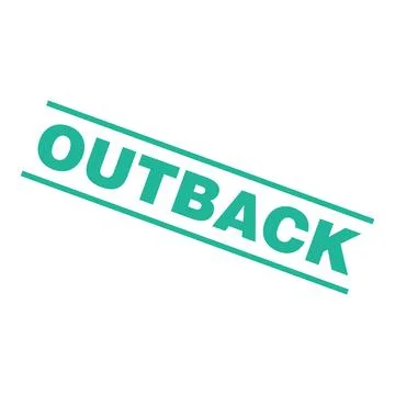 Outback Letter Rubber Stamp Vector Design Template Stock Illustration