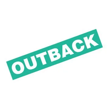 Outback Letter Rubber Stamp Vector Design Template Stock Illustration
