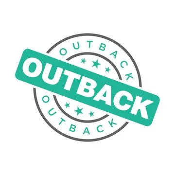 Outback Letter Rubber Stamp Vector Design Template Stock Illustration