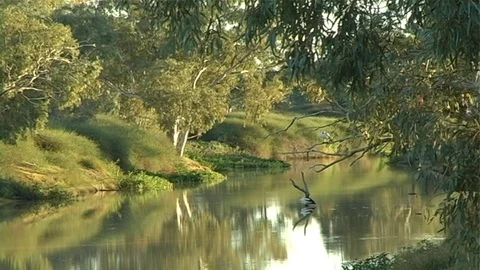 OUTBACK RIVER AUSTRALIA Stock Footage 107114169