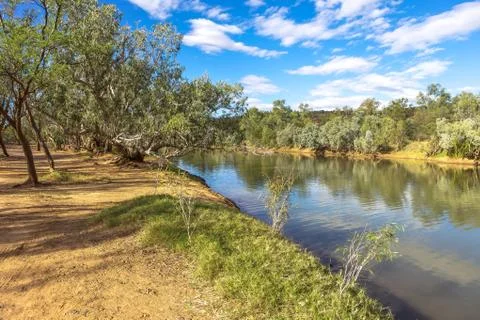 Outback river in Australia Stock Photos