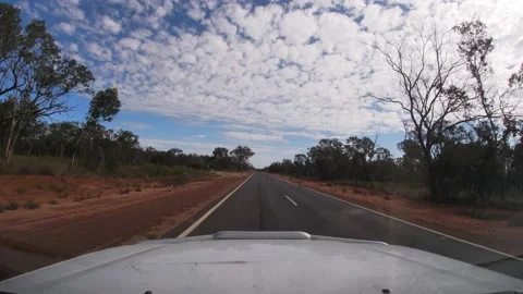 Outback Road - 100K sign Stock Footage 158094905