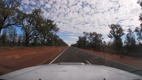 Outback Road - Car approaches Stock Footage 158094925