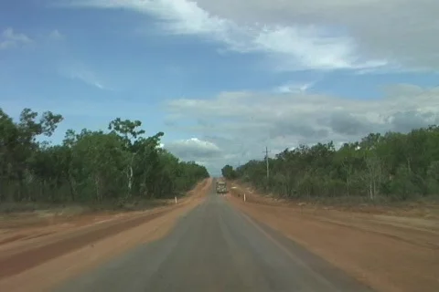 Outback Road Train Stock Footage 352972